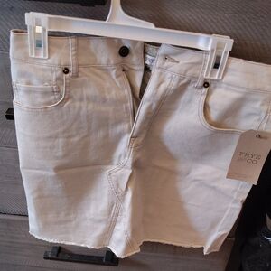 Frye Cream Denim Skirt